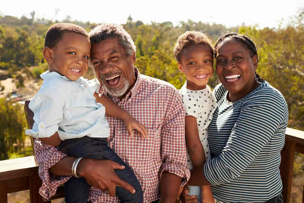 Parents over 40, great eyesight, with their kids